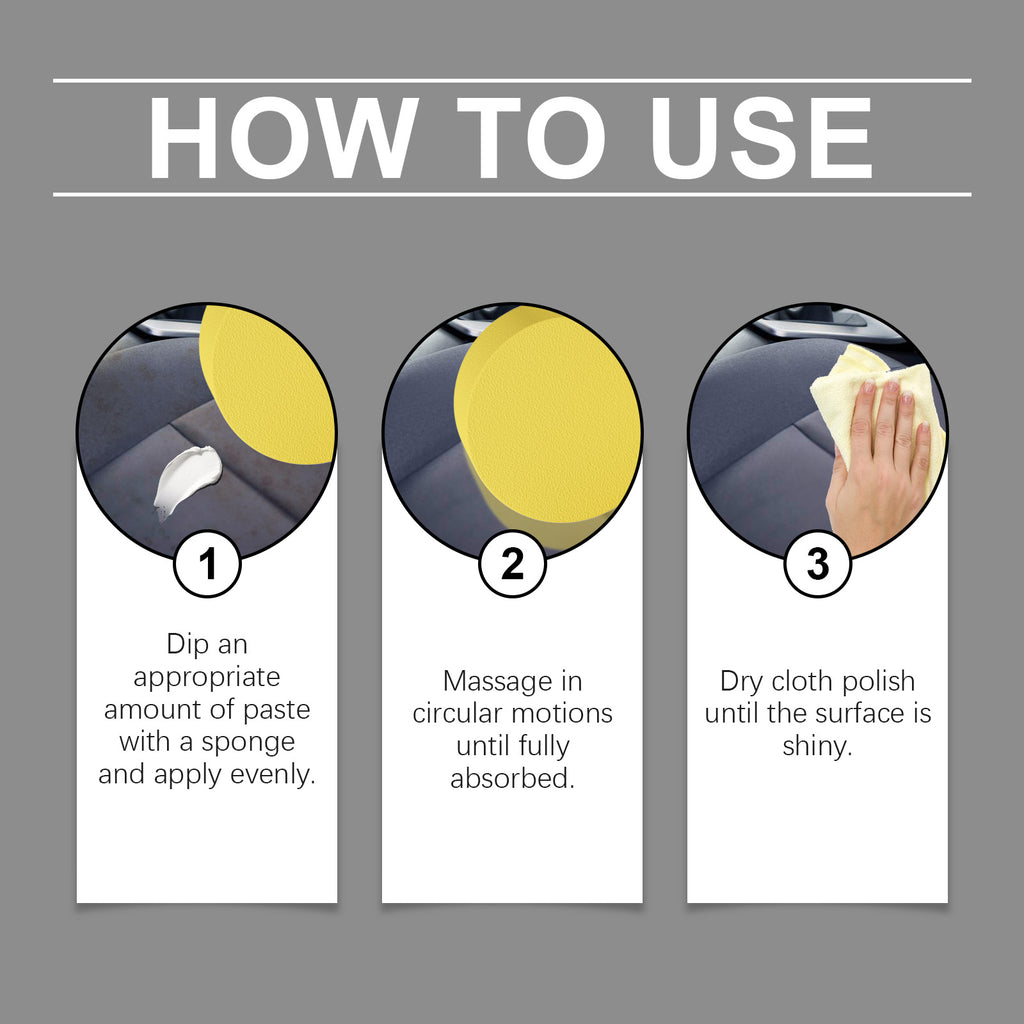 Homonth Car Leather Care Cream, Interior Leather Cleaning Decontamination New Bright Multi-Functional Care Cream