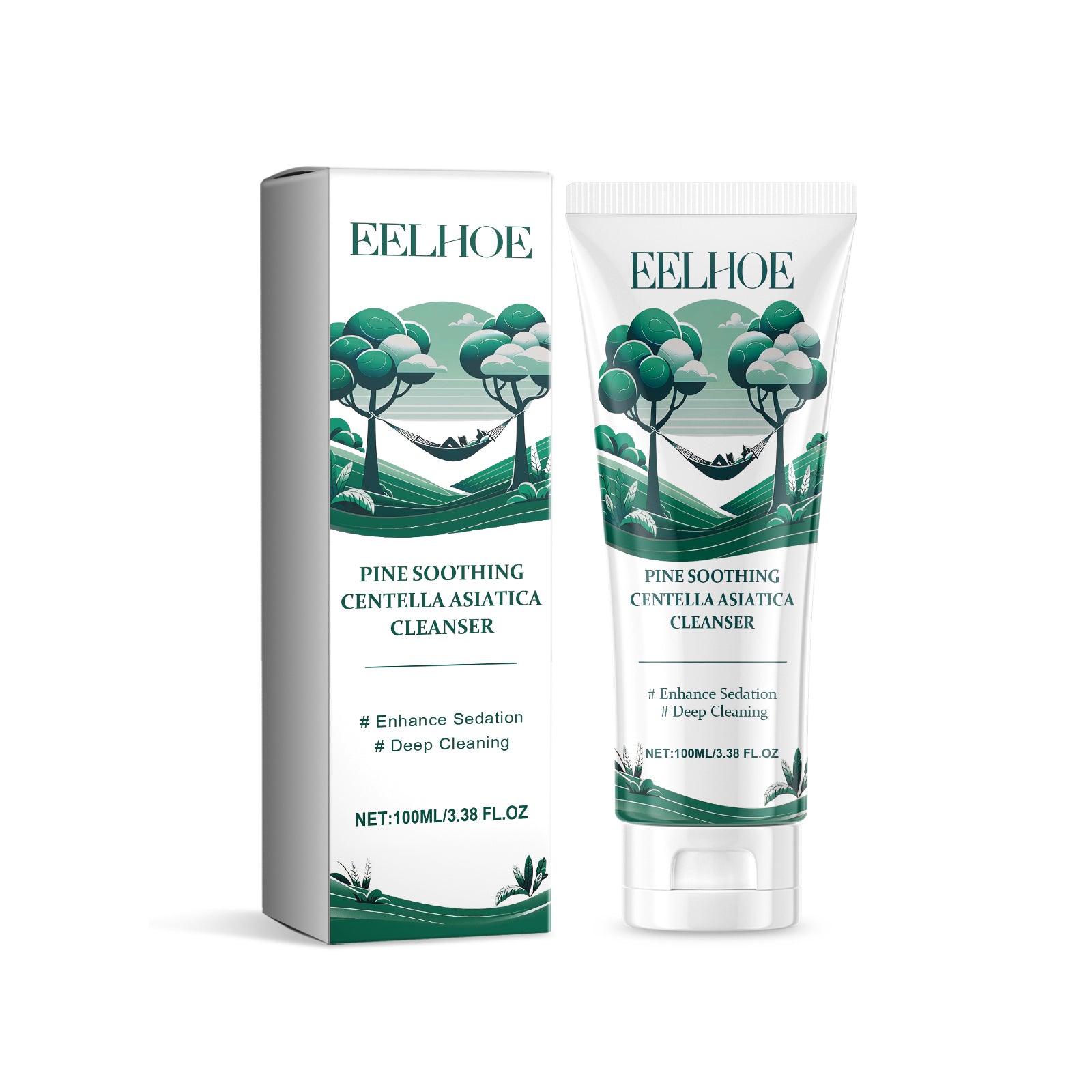 Pine Soothing Centella Asiatica Cleanser, Deep Clear Pores Soft Moisturizing Skin Moisturizing Non-Tight Cleanser